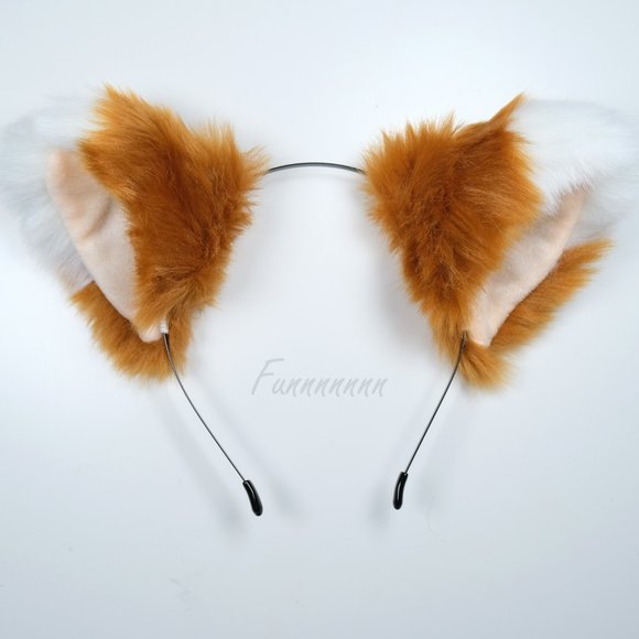 Brown Fox Ears and Tail Cosplay Headband Tail Kit - Picture 6 of 9